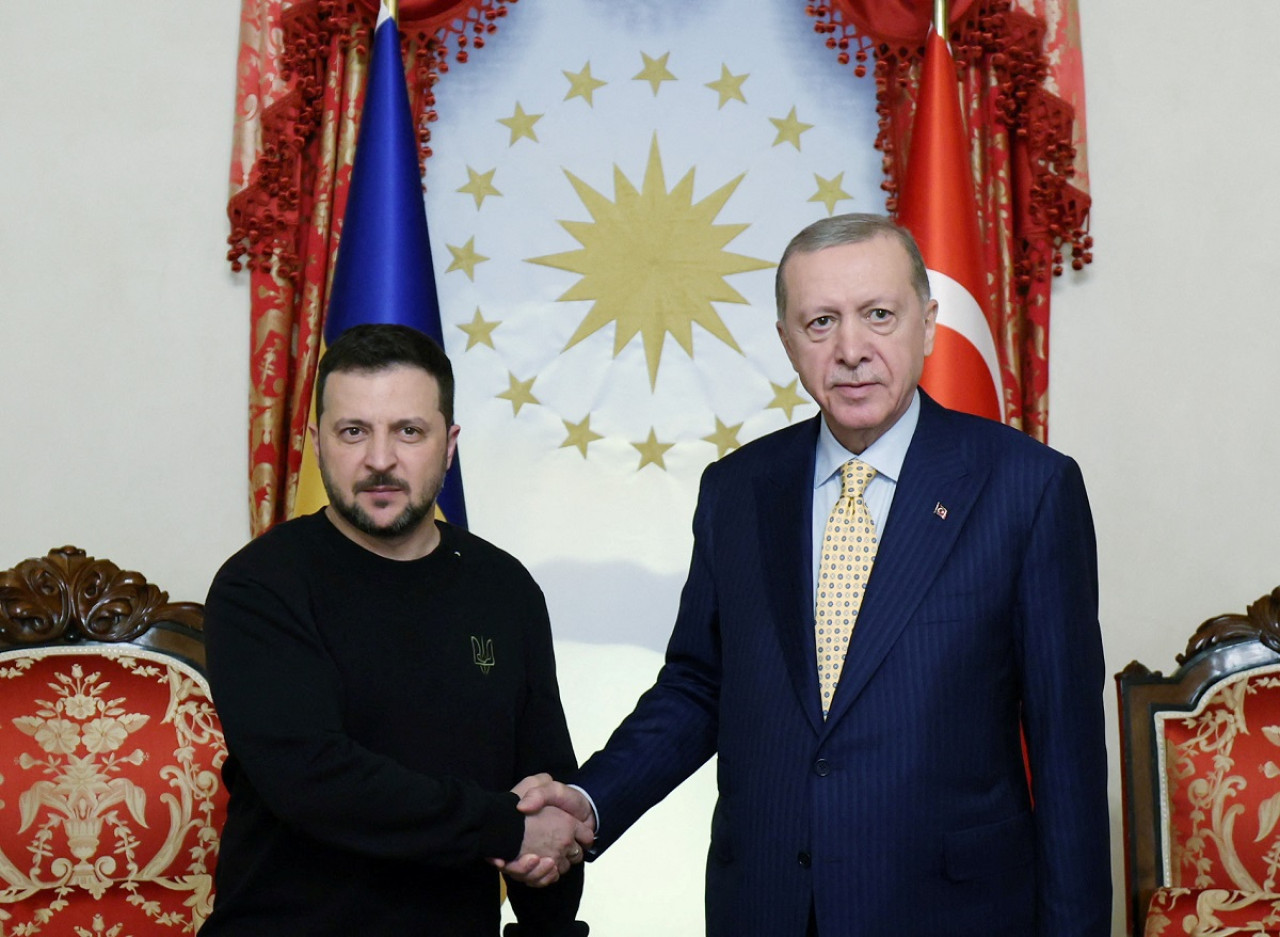 Volodímir Zelenski y Recep Tayip Erdogan. Foto: Reuters.