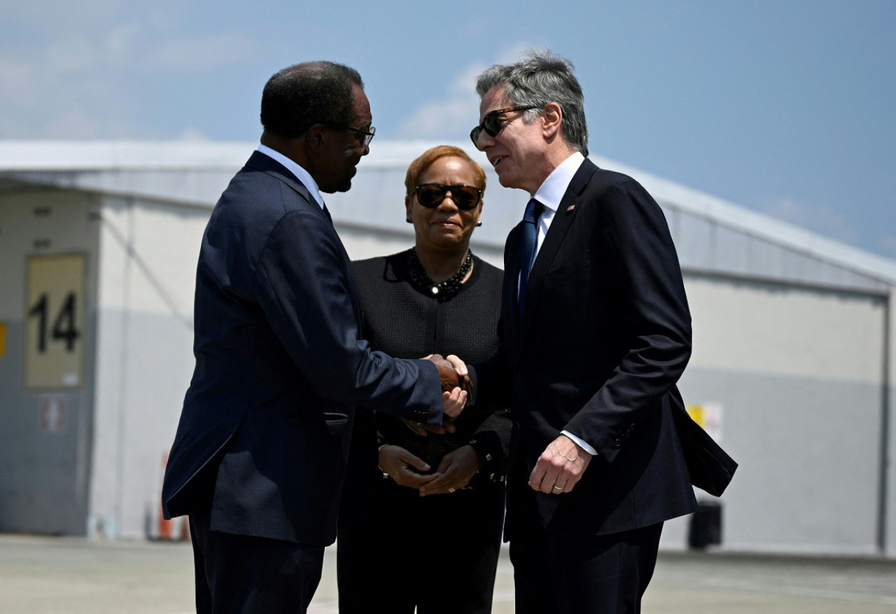 Antony Blinken en su llegada a Jamaica. Foto: Reuters.