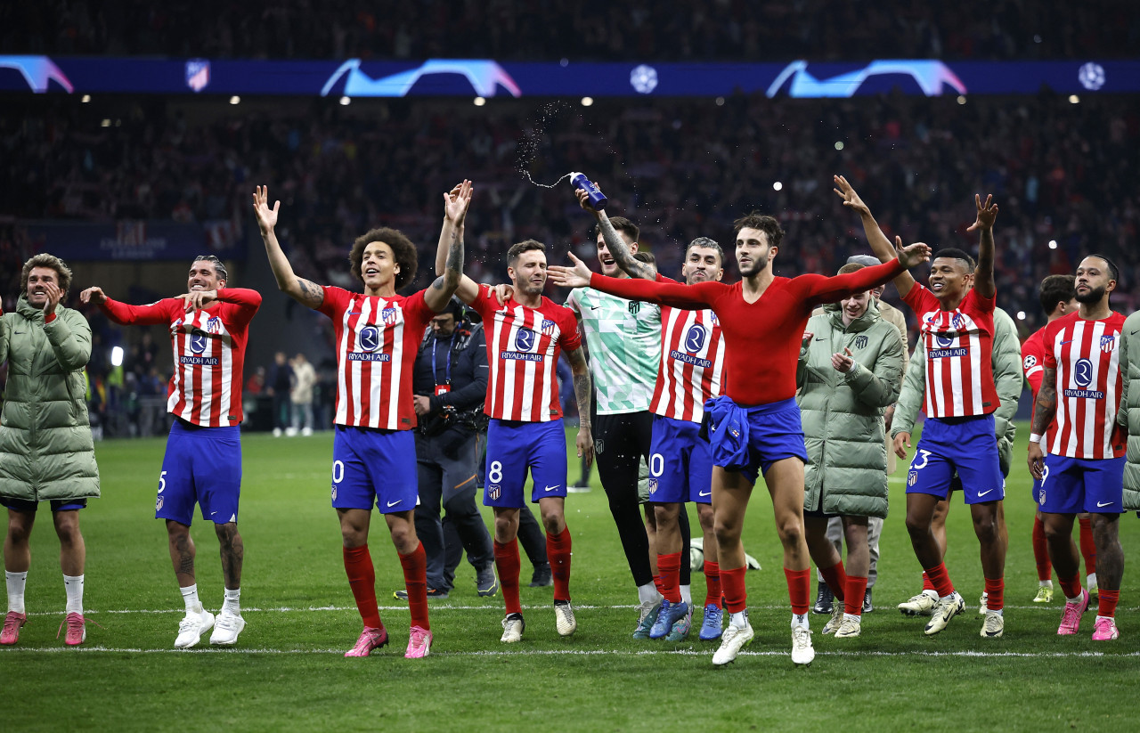 Festejo del Atlético de Madrid ante el Inter por la Champions League. Foto: REUTERS.