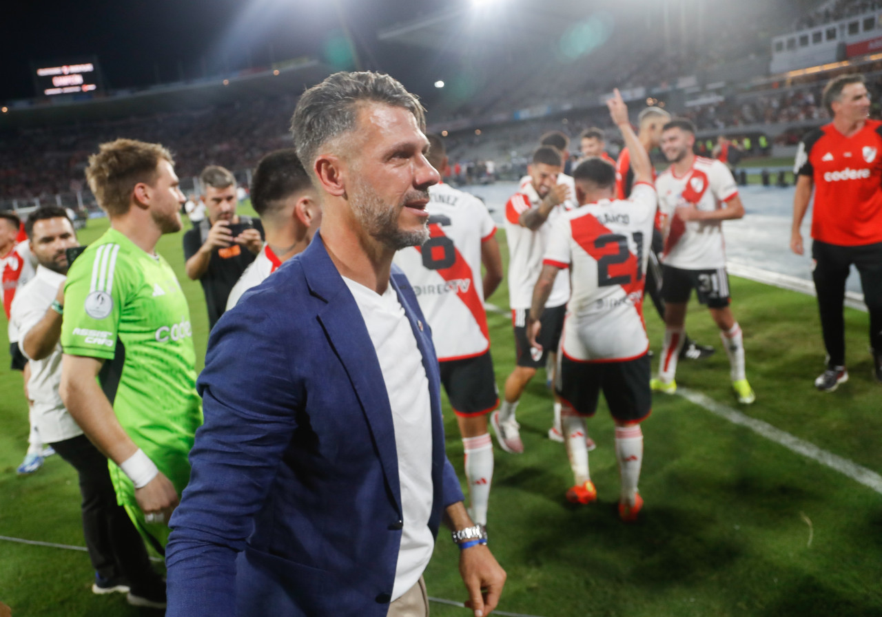 Martín Demichelis, entrenador de River. Foto: Twitter RiverPlate.