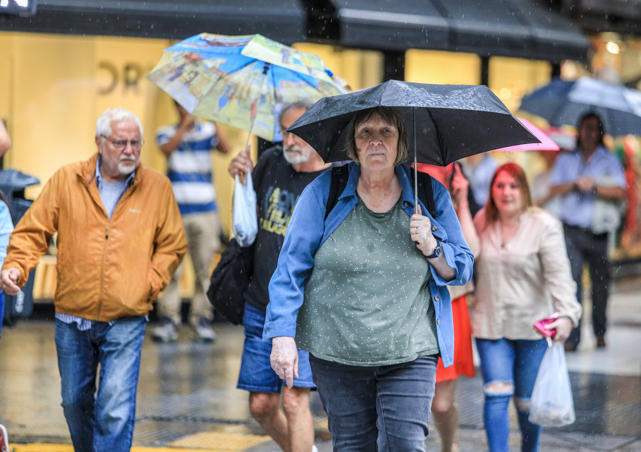 Temporal de lluvias en la Ciudad de Buenos Aires. Foto: NA.