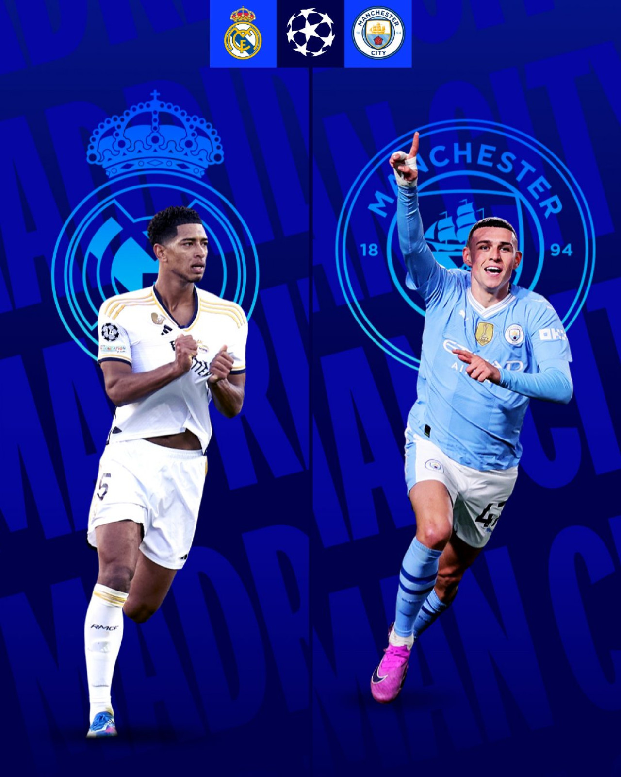 Real Madrid enfrenta al Manchester City en cuartos de final de Champions League. Foto: Twitter ChampionsLeague.