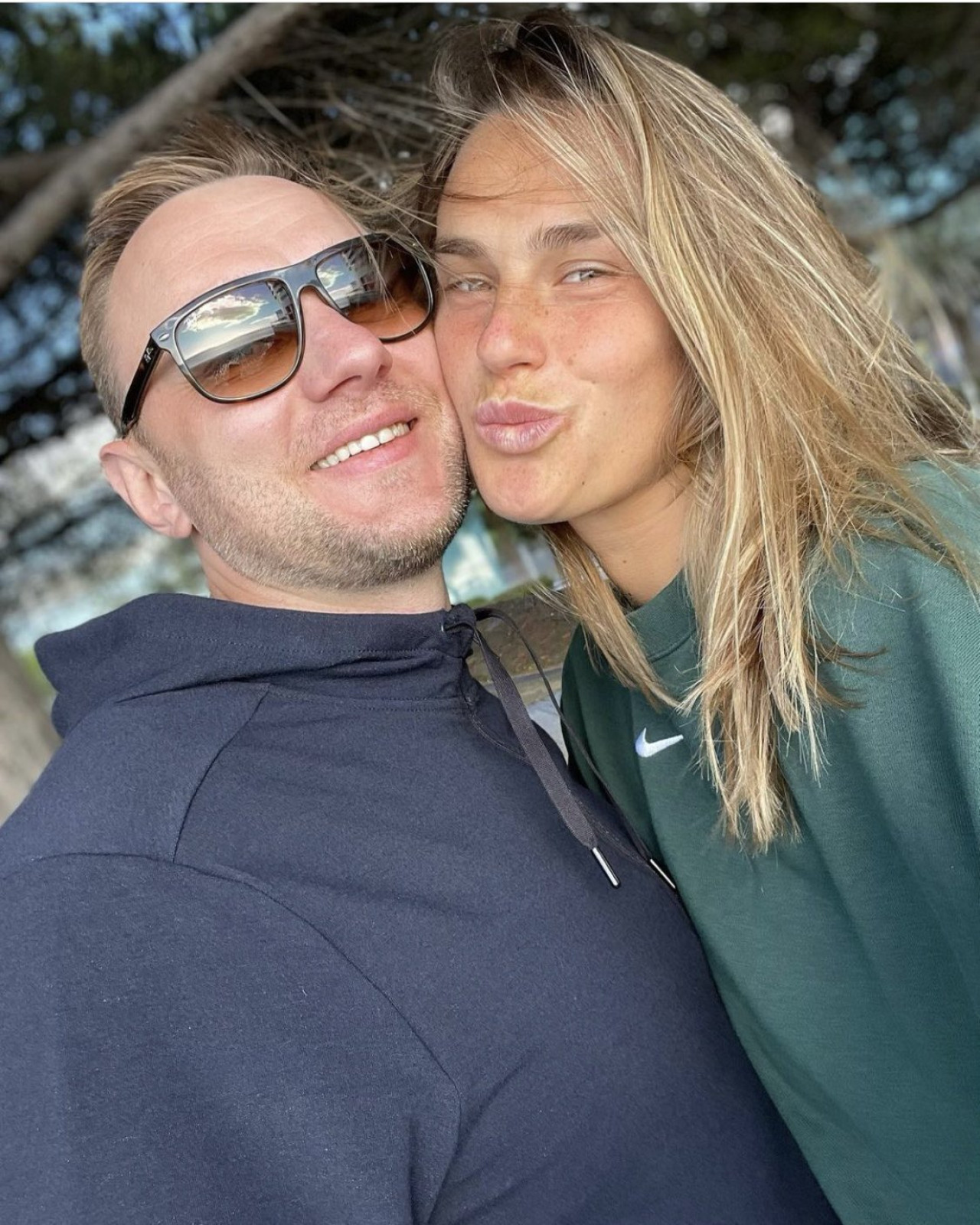 Aryna Sabalenka y su esposo, Kostantin Koltsov.