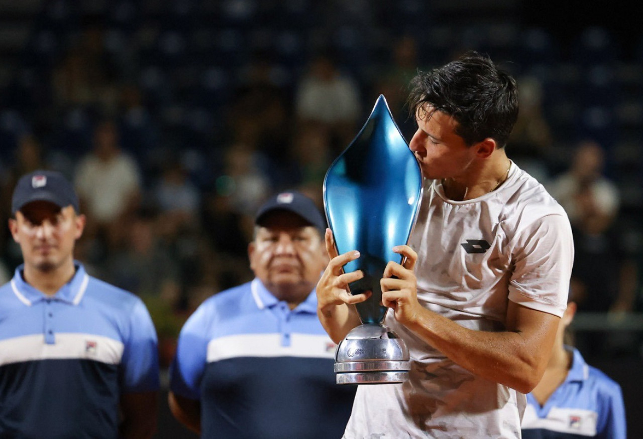 Luciano Darderi, el último ganador del Córdoba Open. Foto: NA.