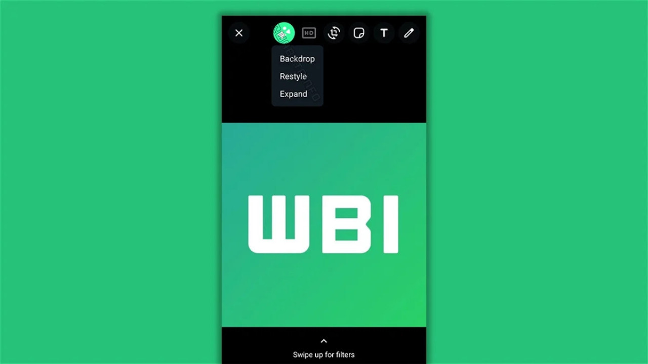 WhatsApp implemente la IA en su editor de imágenes. Foto: WABetaInfo.