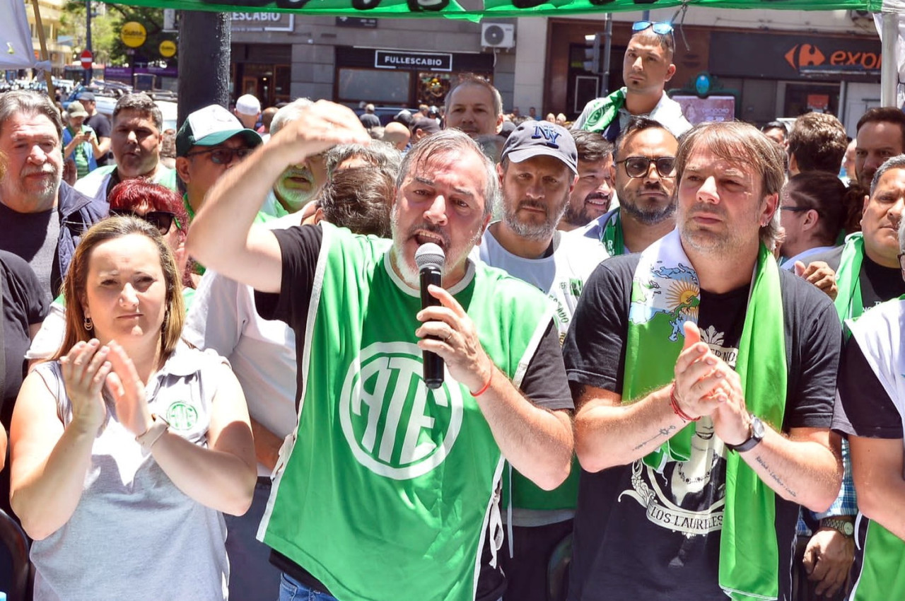 Rodolfo Aguiar, secretario general de la Asociación de Trabajadores del Estado (ATE). Foto: NA.