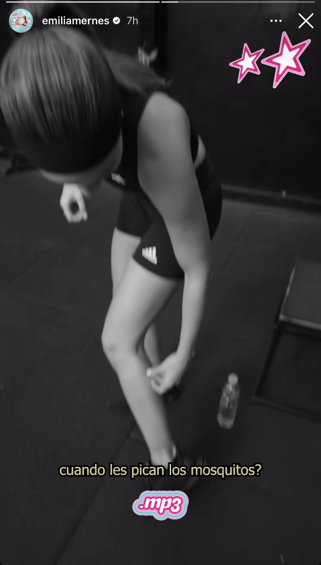 El truco de Emilia Mernes para las picaduras. Foto Instagram.