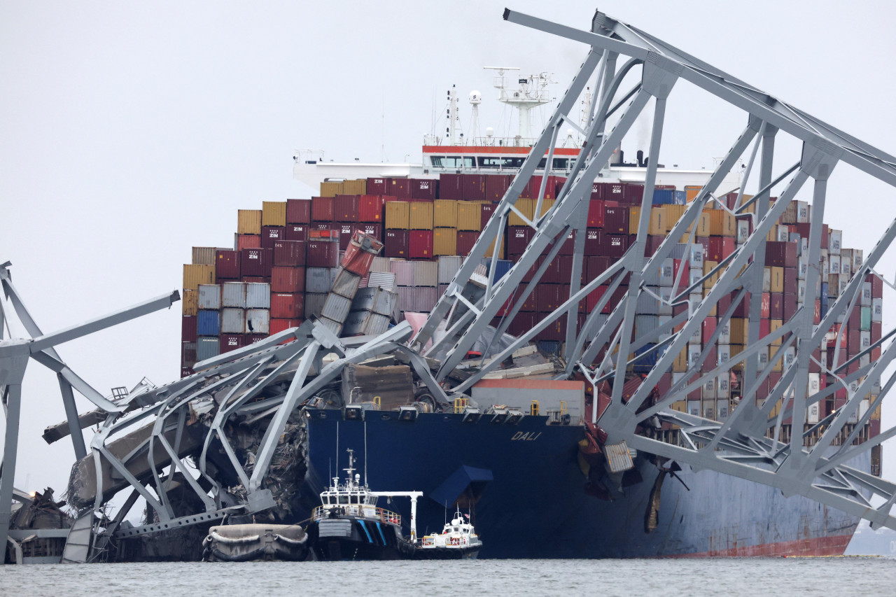 Accidente del puente de Baltimore. Foto: Reuters.