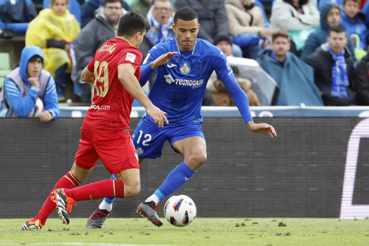 Marcos Acuña recibió insultos racistas por parte de los hinchas de Getafe. Foto: EFE.