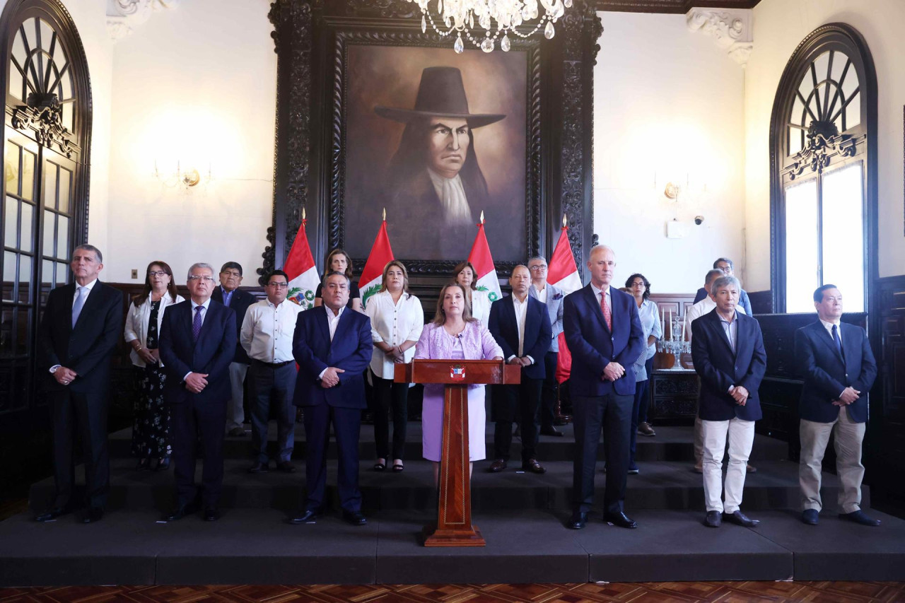 Dina Boluarte, presidenta de Perú. Foto: EFE.