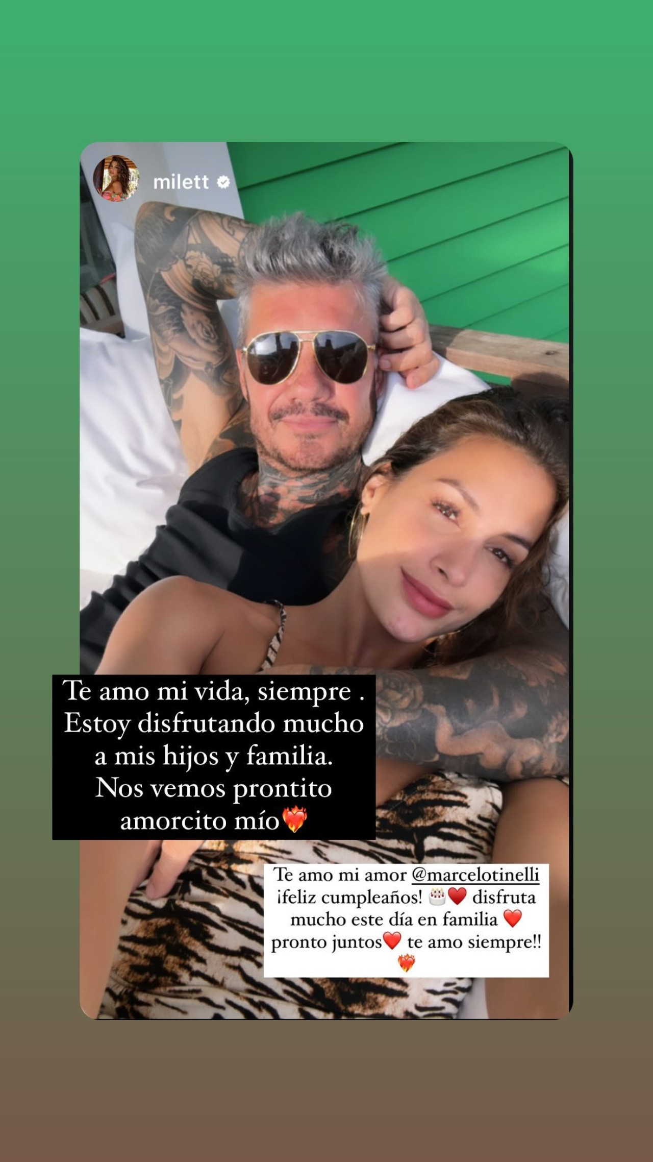 La tierna historia de Milett y Marcelo en Instagram. Foto: Instagram.