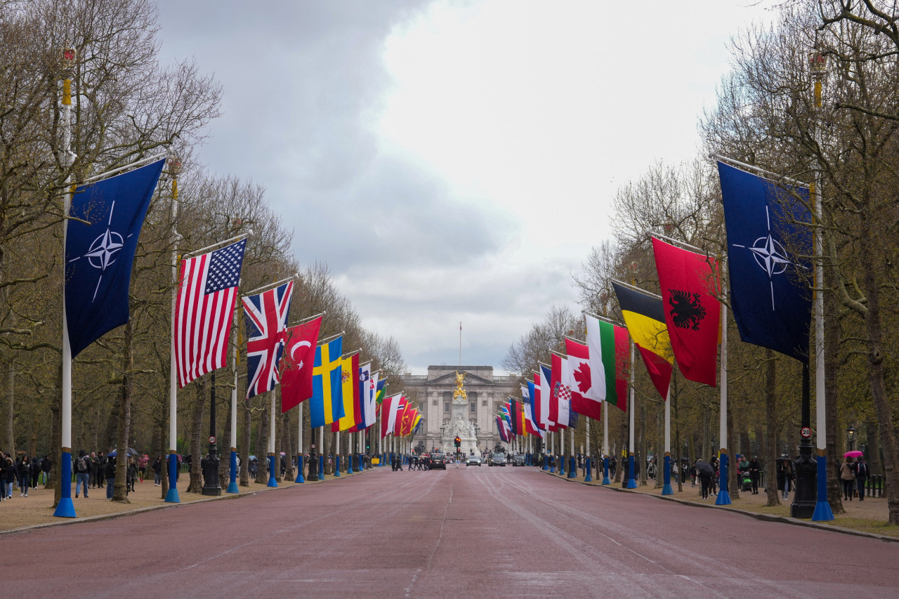 Celebración de los 75 años de la OTAN en el Palacio de Bukingham. Foto: Reuters.