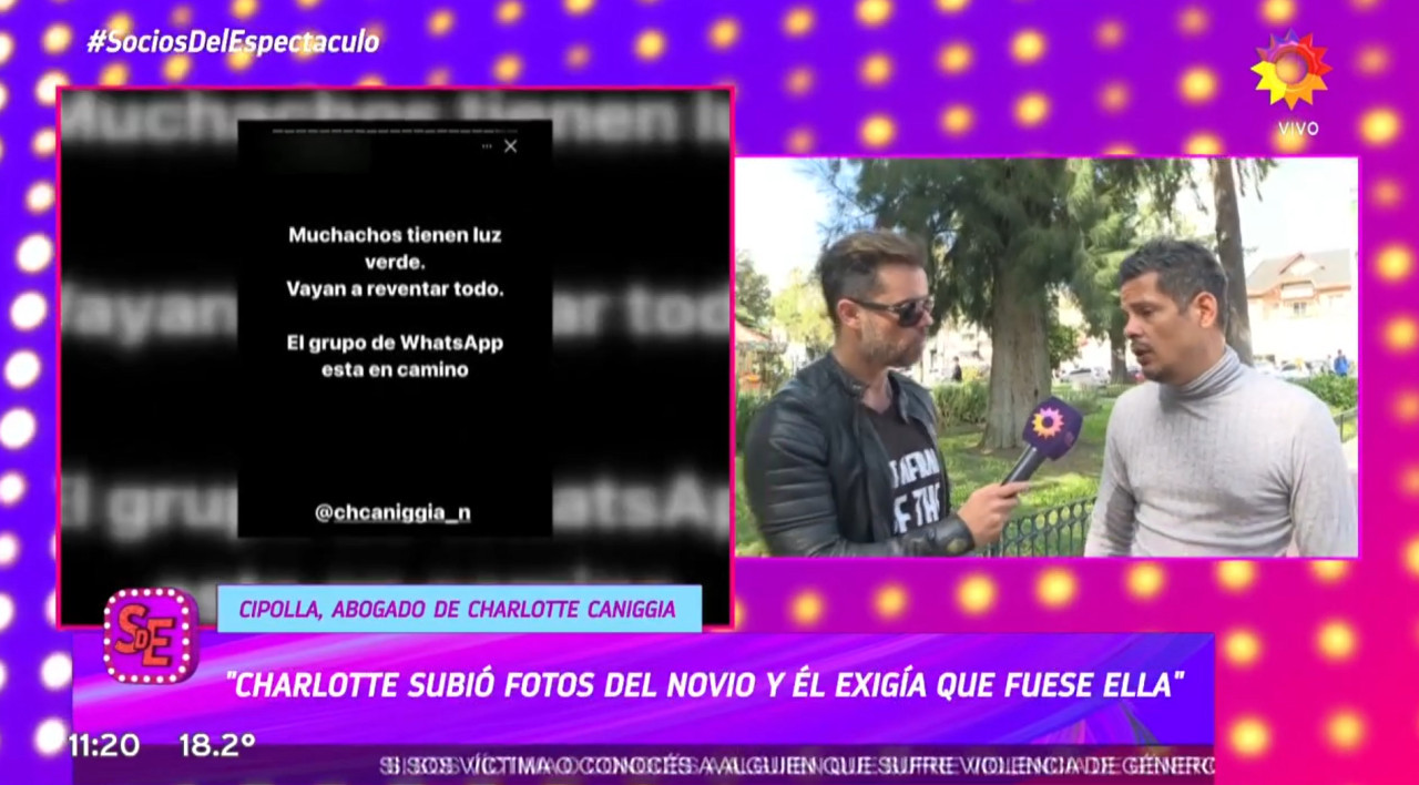 Charlotte Caniggia fue amenazada por un emprendedor. Foto: captura eltrece.