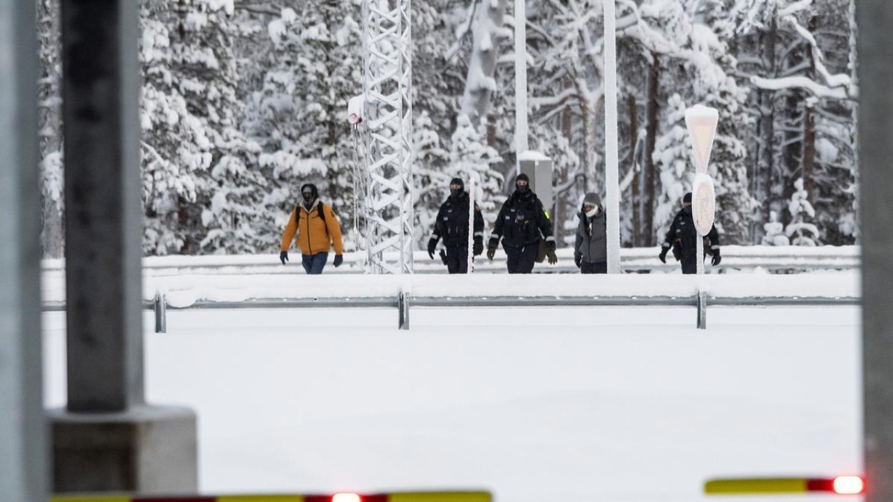 Frontera en Finlandia. Foto: EFE