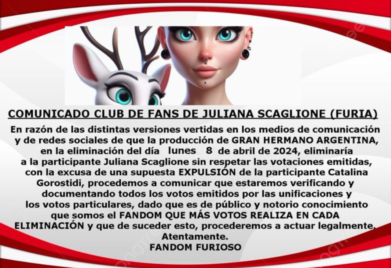 Comunicado de los fans de Furia. Foto: X