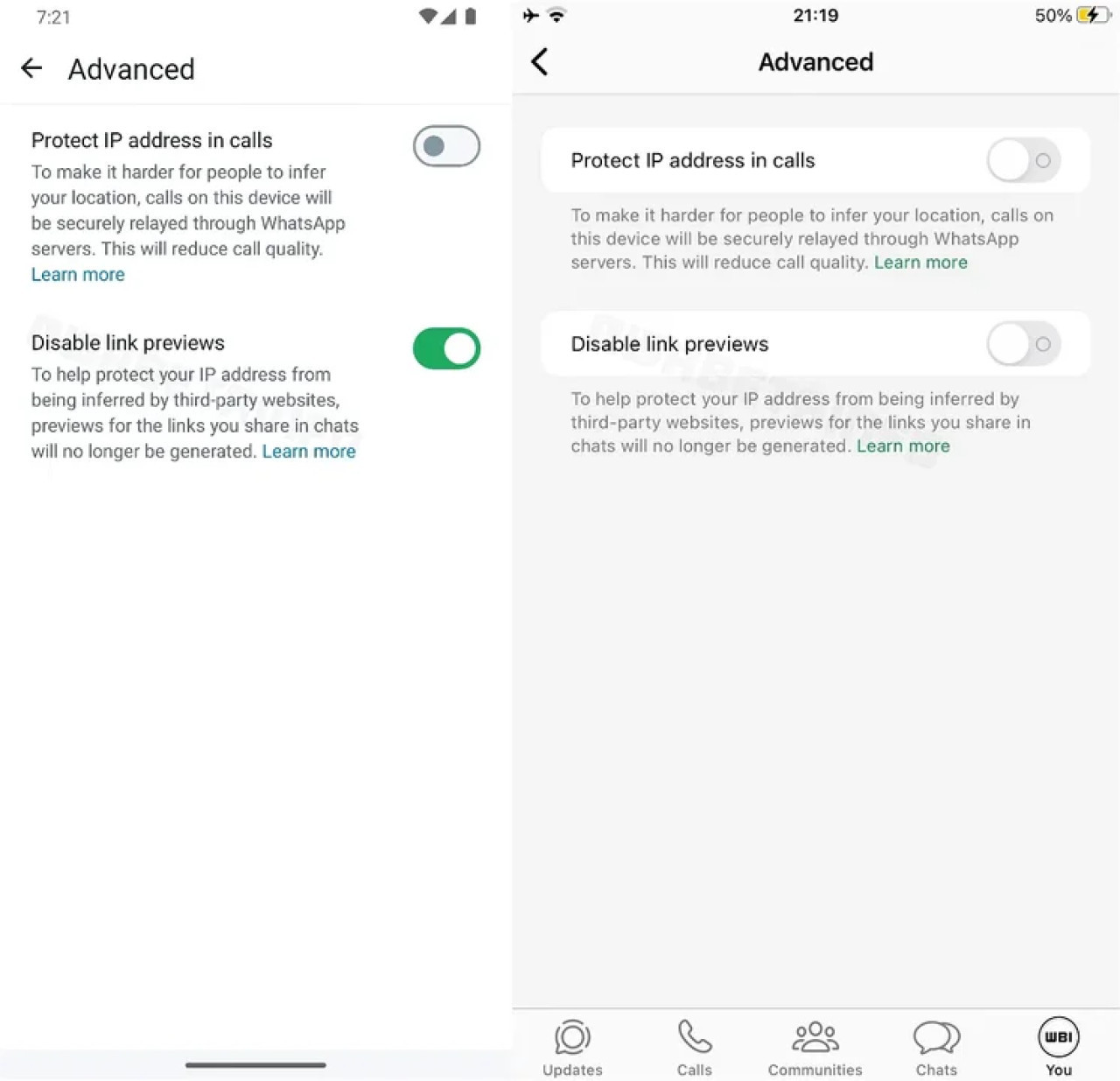 Nueva actualización de WhatsApp