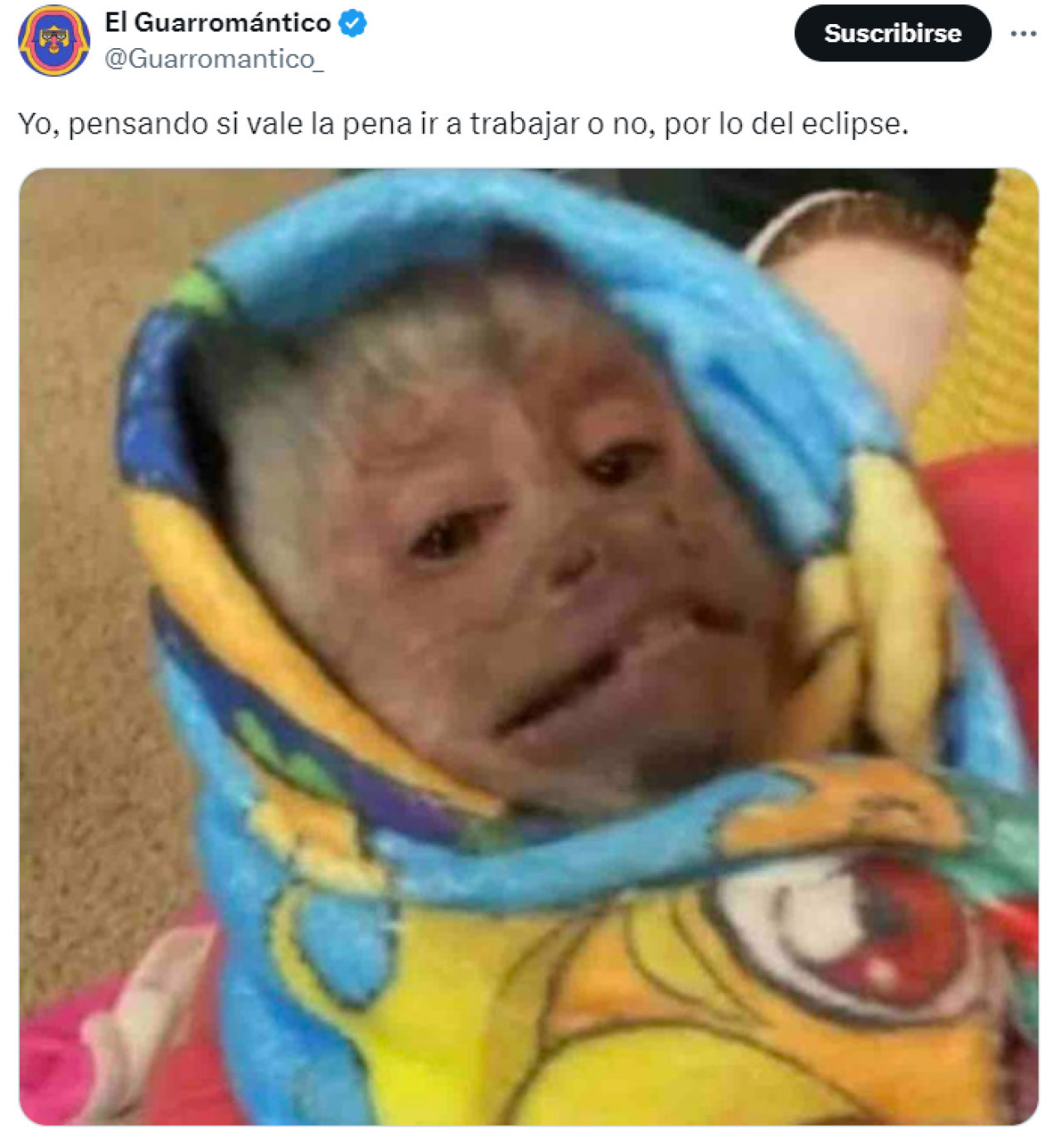 Memes sobre el eclipse solar. Foto: X.