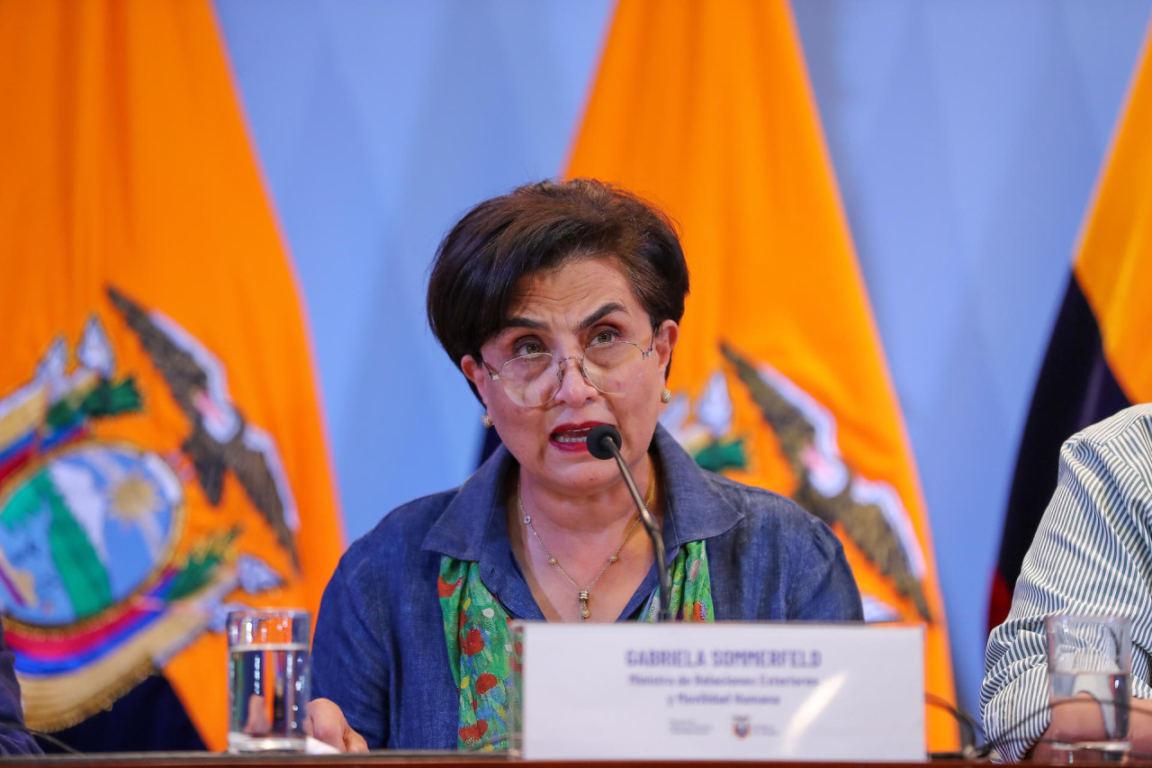 Sommerfeld, canciller ecuatoriana. Foto: EFE.