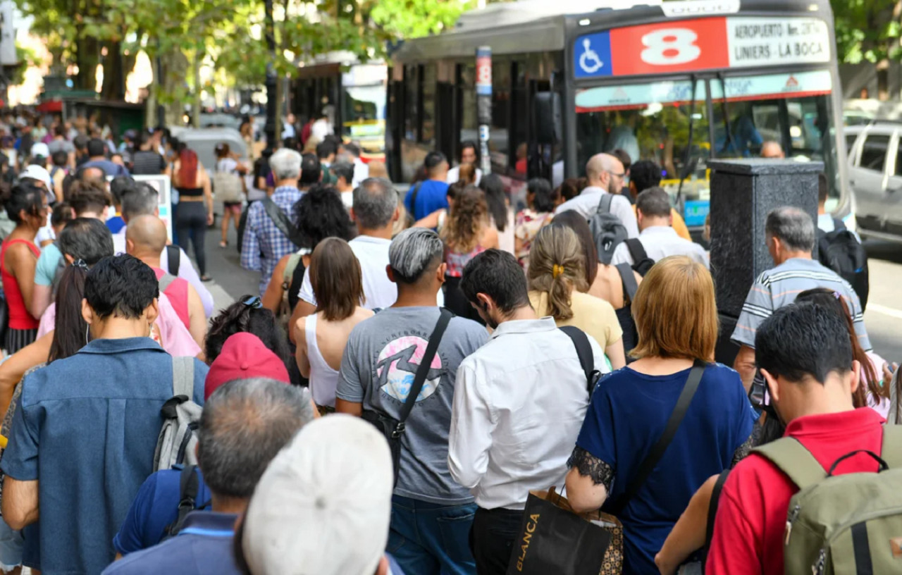 Paro de colectivos. Foto: NA.