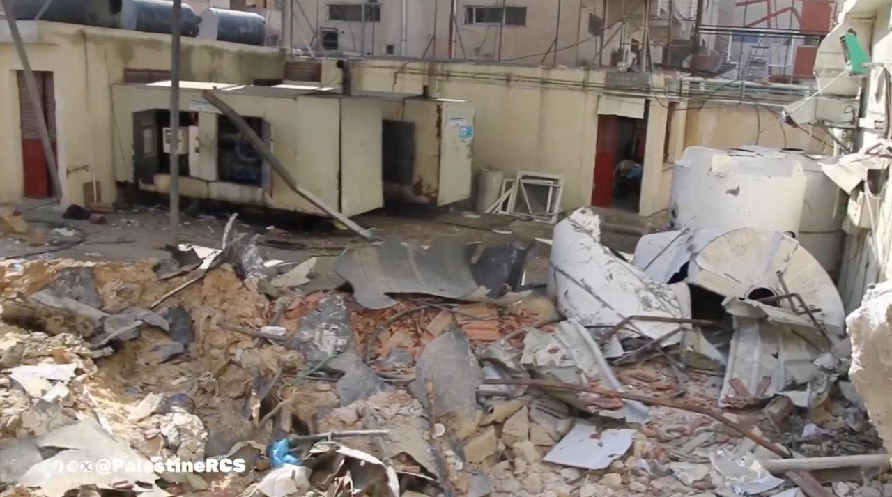 Destrucción del hospital Al Amal de Jan Yunis, Franja de Gaza; guerra Israel-Hamás. Foto: Reuters