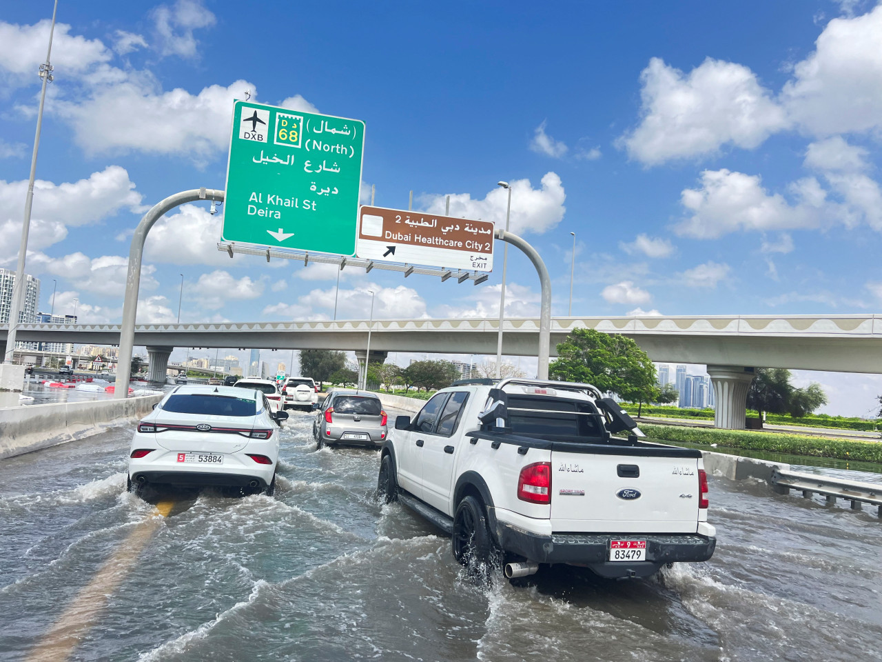 Temporal en Emiratos Árabes Unidos. Foto: Reuters.