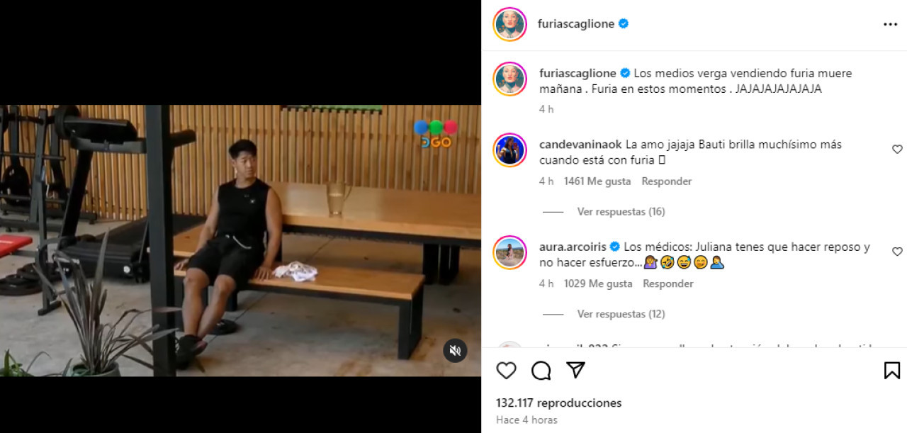 La hermana de Furia dejó un contundente mensaje. Foto Instagram.