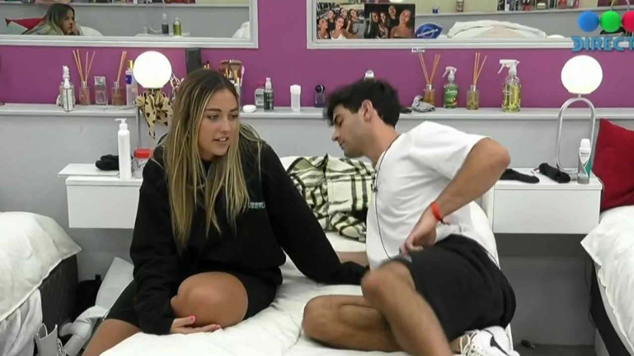 Florencia y Nicolás de Gran Hermano. Foto: Captura.