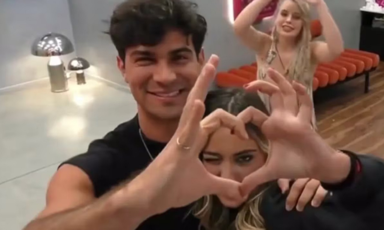 Nicolás y Florencia de Gran Hermano. Foto: captura Telefe.