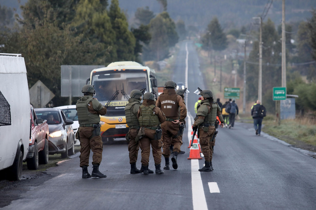 Crimen de tres carabineros en Chile. Foto: EFE.