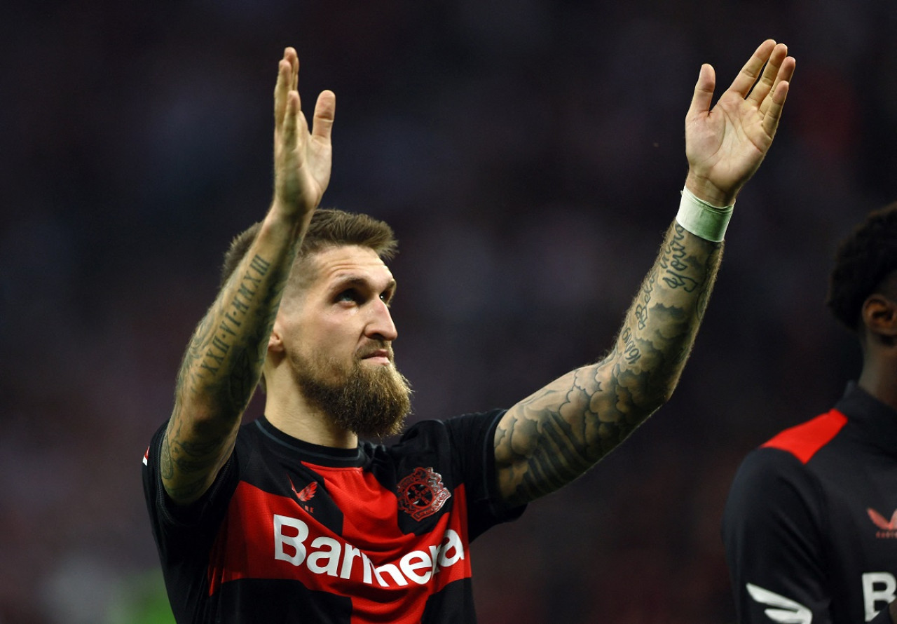 Robert Andrich, al autor del gol histórico de Bayer Leverkusen. Foto: Reuters.