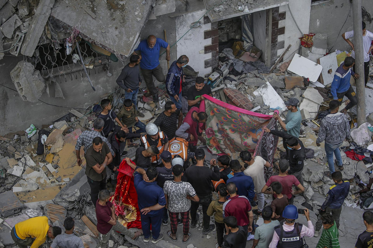 Escombros en la Franja de Gaza. Foto: EFE.