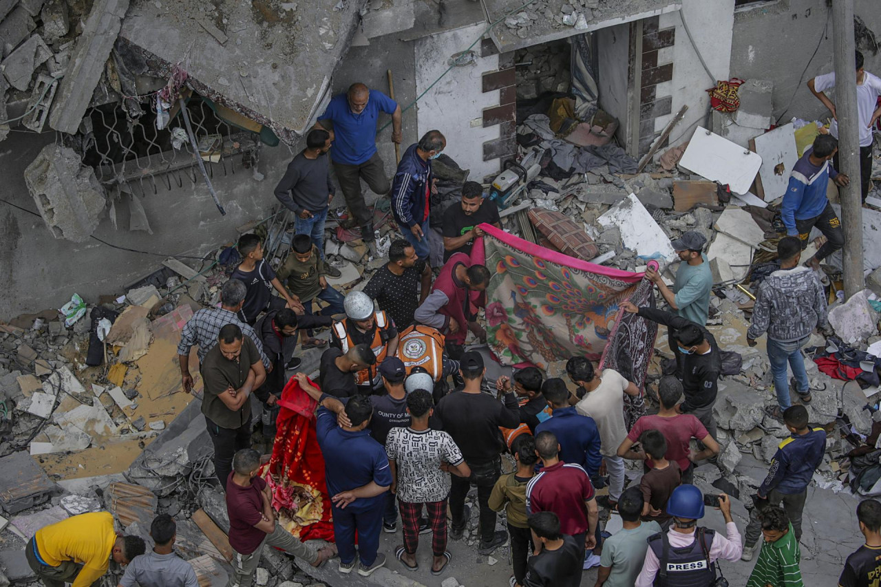 Debris in the Gaza Strip.  Photo: EFE.