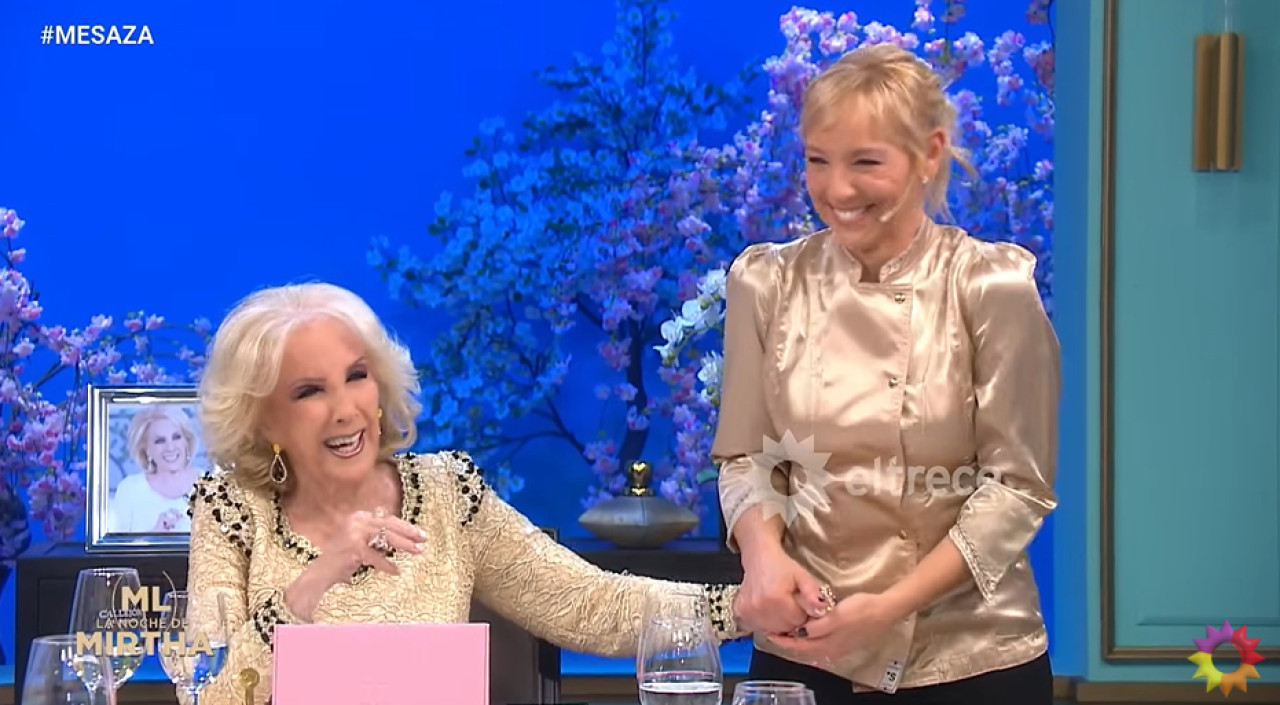 Mirtha Legrand junto a Jimena Monteverde. Foto: captura eltrece.