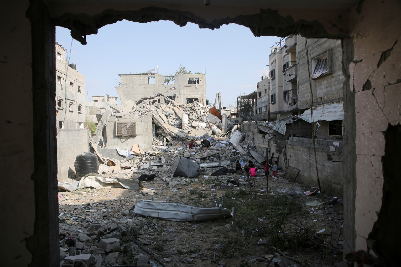 Destrucción en Rafah. Foto: Reuters.