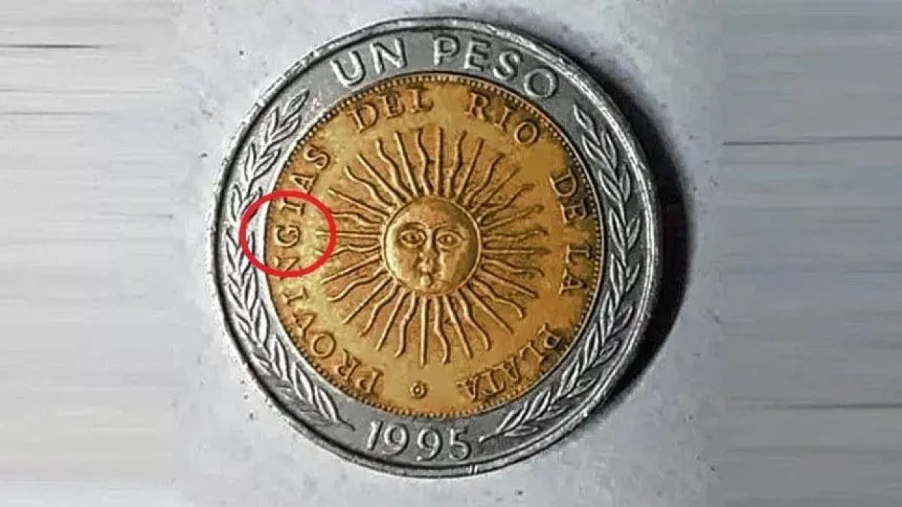 Monedas de un peso.