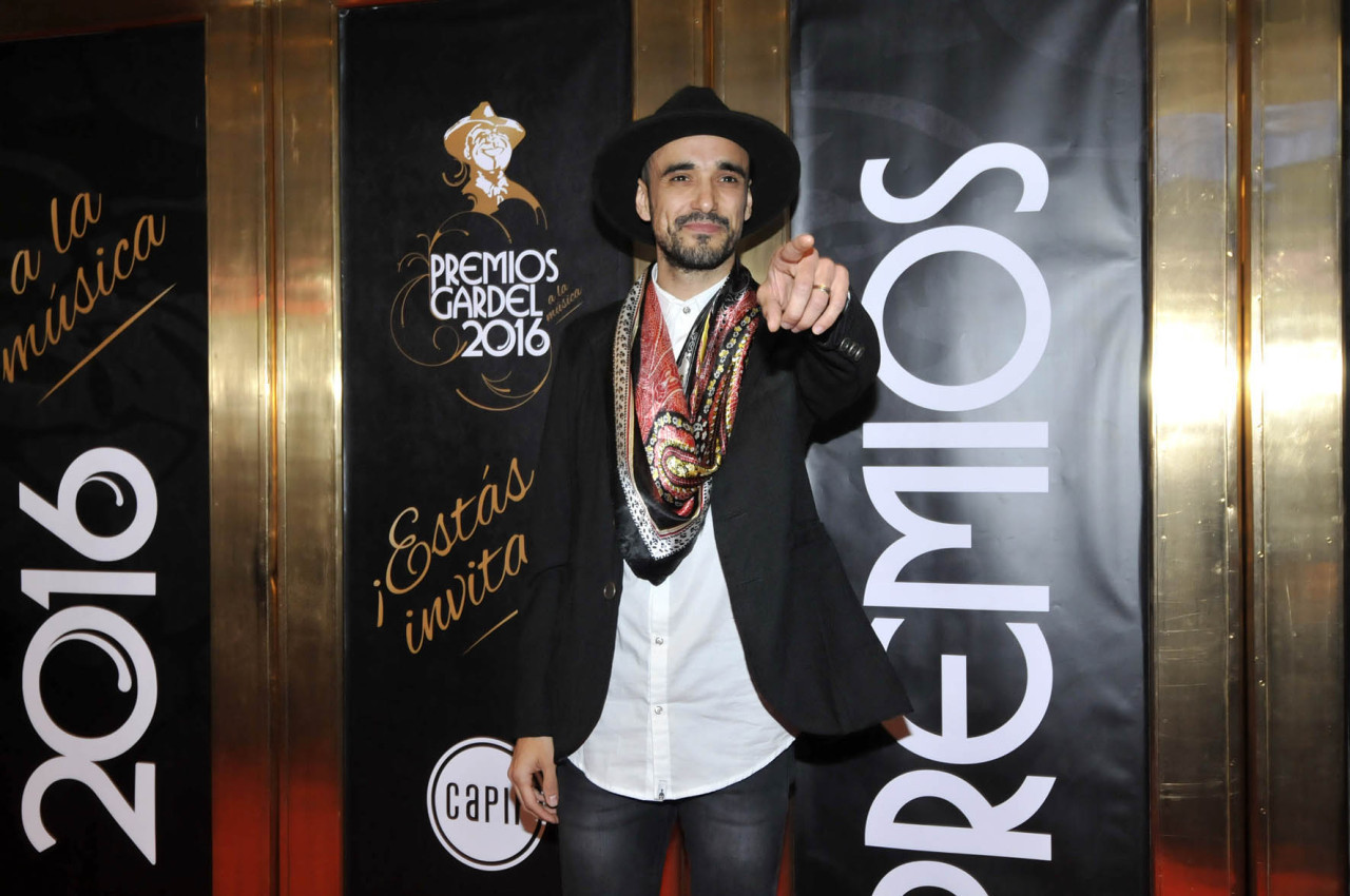 Abel Pintos en los Premios Gardel del año 2016. Foto: NA.
