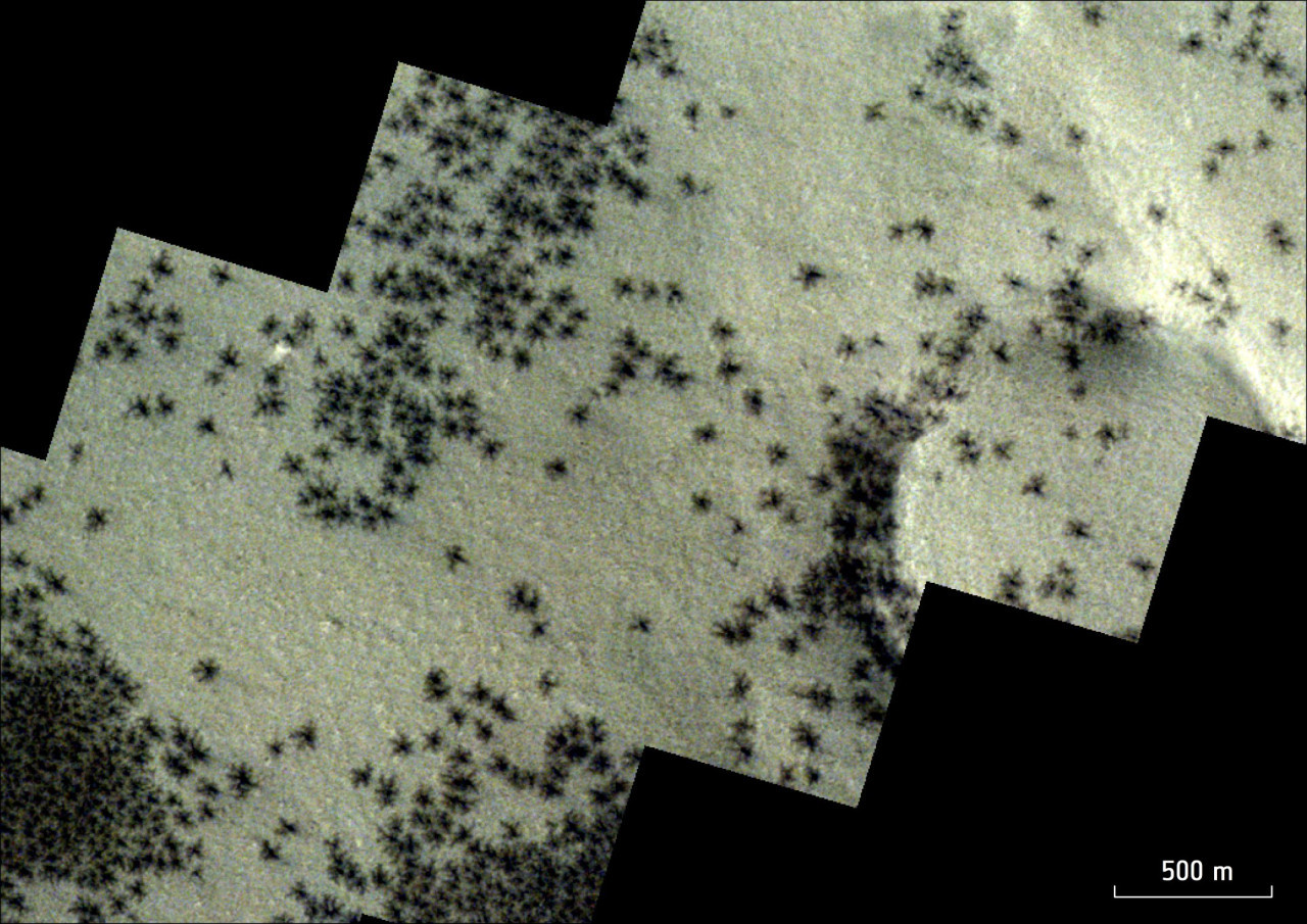 Arañas en Marte. Foto/X: @esa