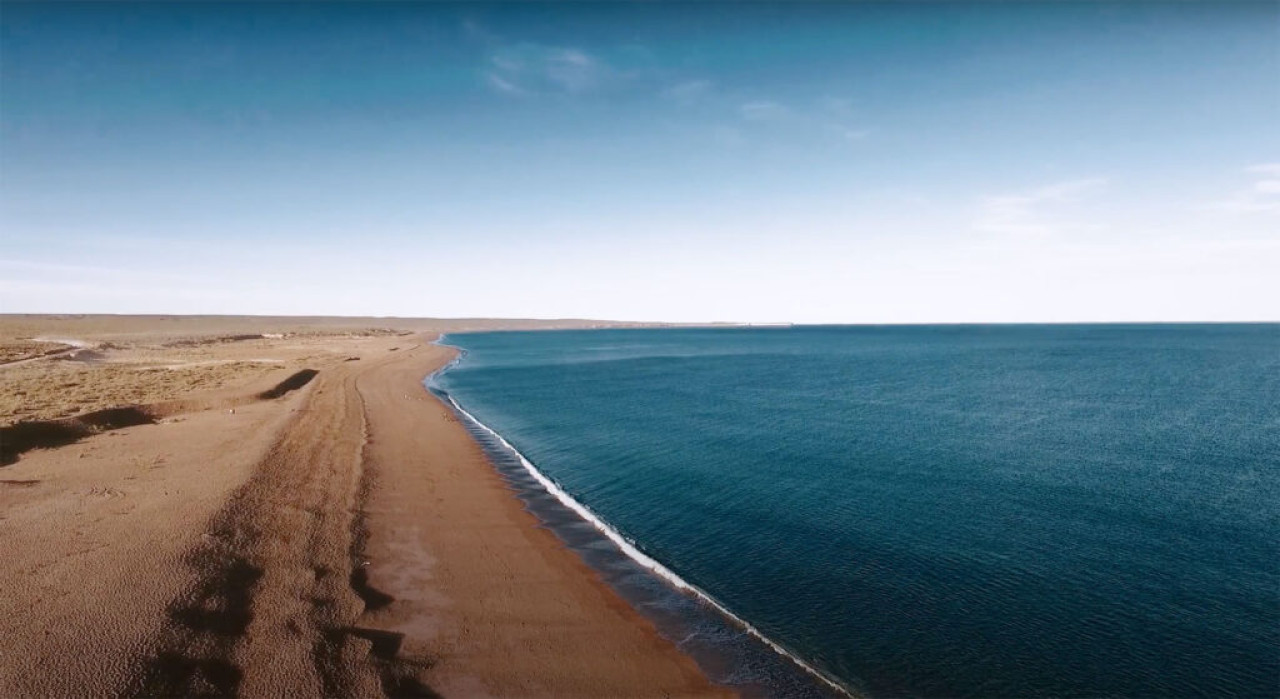 Playa El Doradillo, Chubut. Foto: X