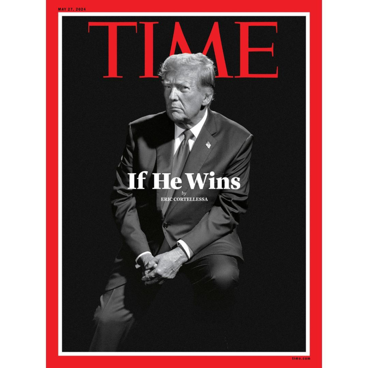 Donald Trump, expresidente de Estados Unidos, en la tapa de la revista TIME. Foto: Instagram Time.