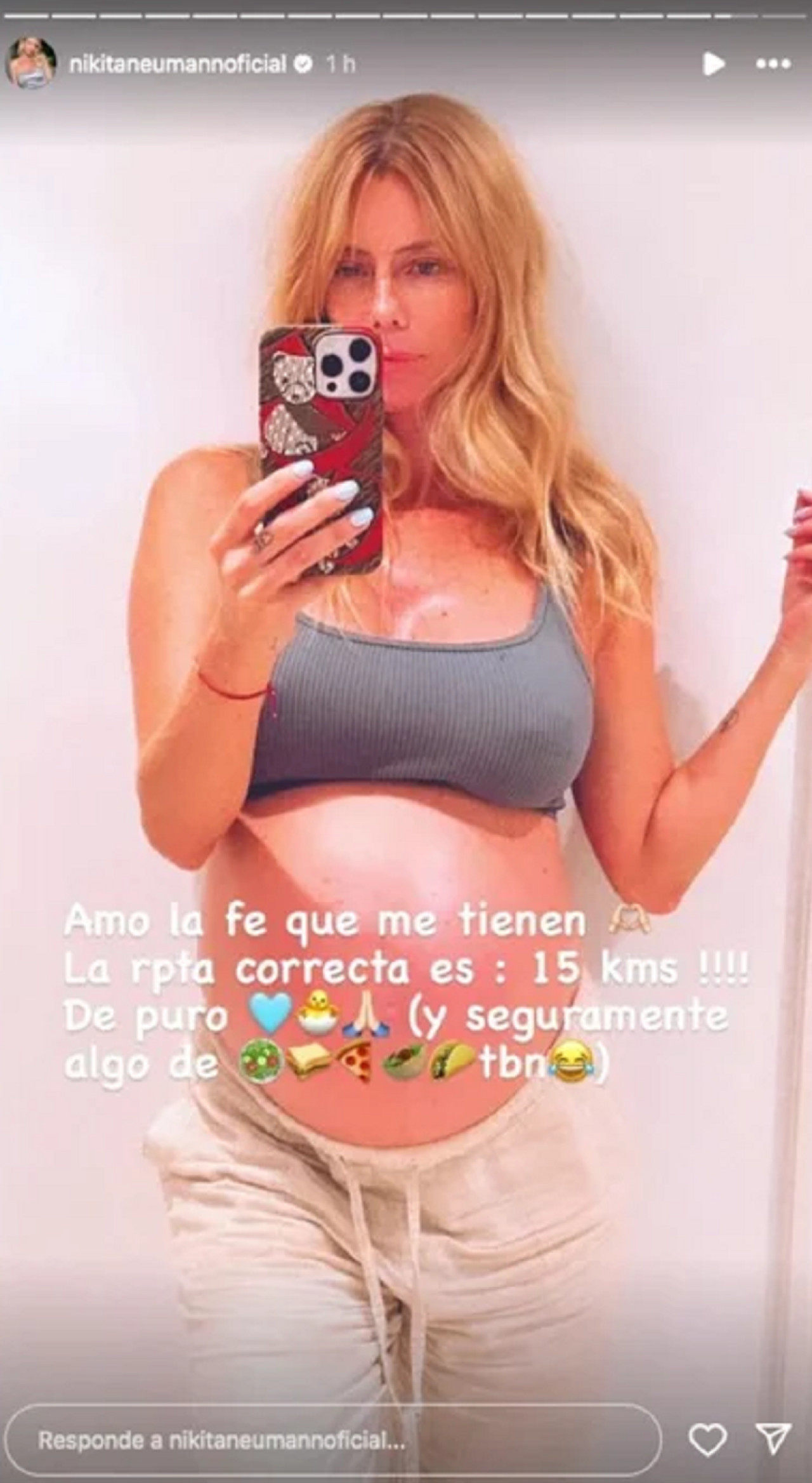 La respuesta de Nicole Neumann. Foto: Instagram.