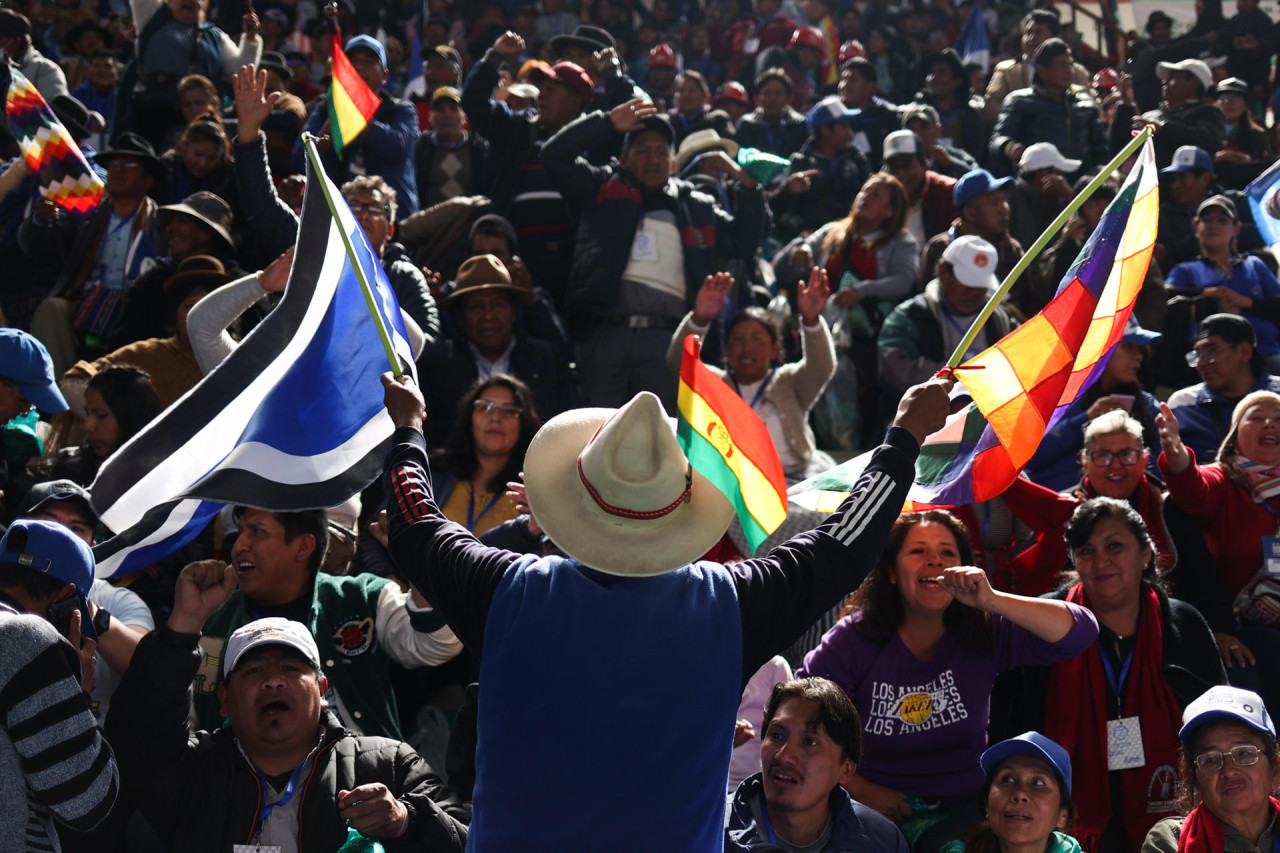 Congreso del MAS excluye a Evo Morales de la dirección del partido. Foto: EFE.