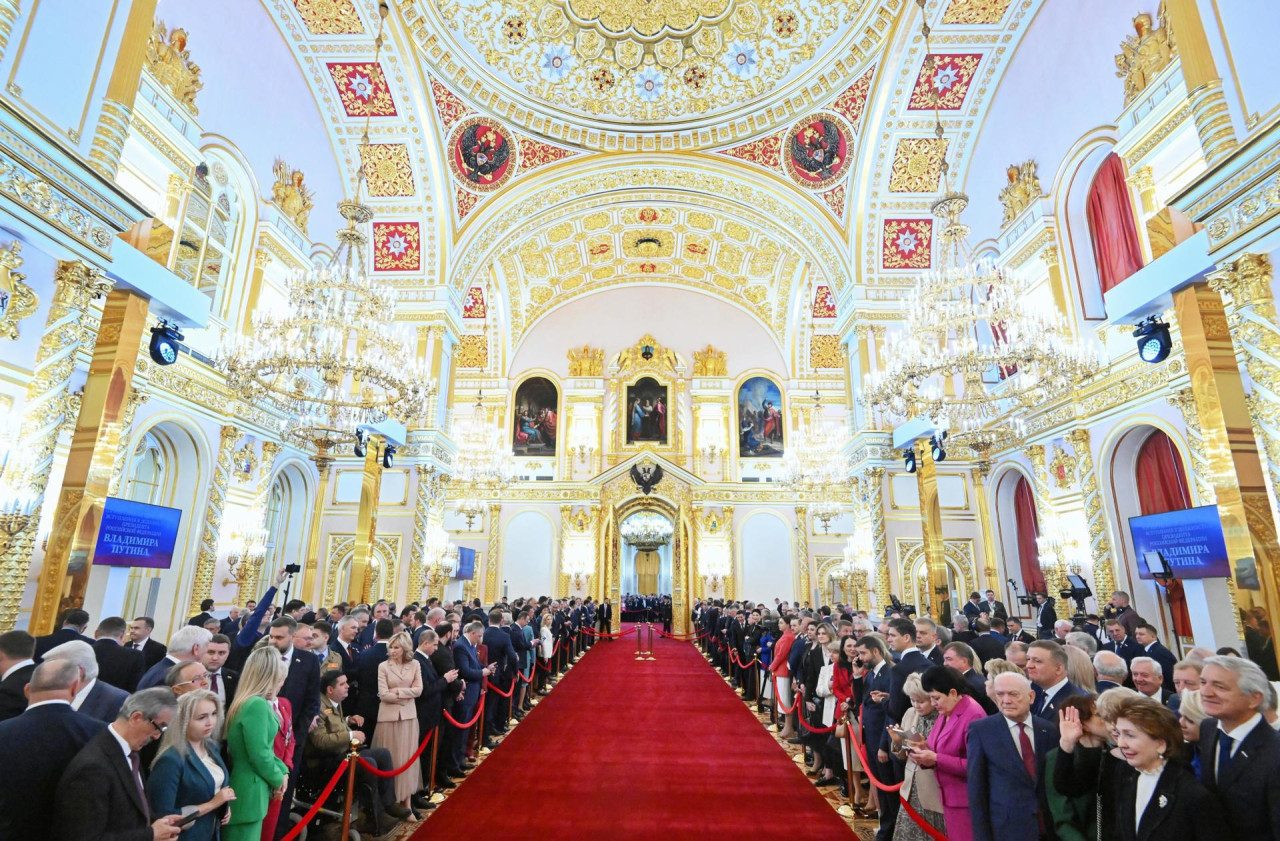 Acto de asunción del quinto mandato de Vladimir Putin, presidente de Rusia. Foto: EFE.