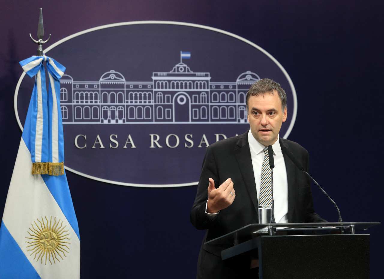 Manuel Adorni, vocero presidencial. Foto: NA.