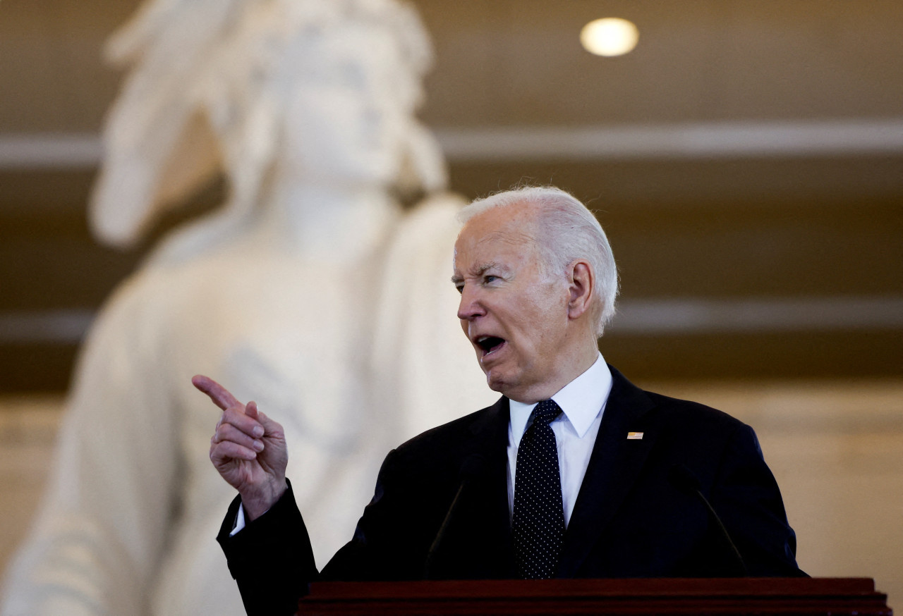 Joe Biden en el Capitolio. Foto: REUTERS.