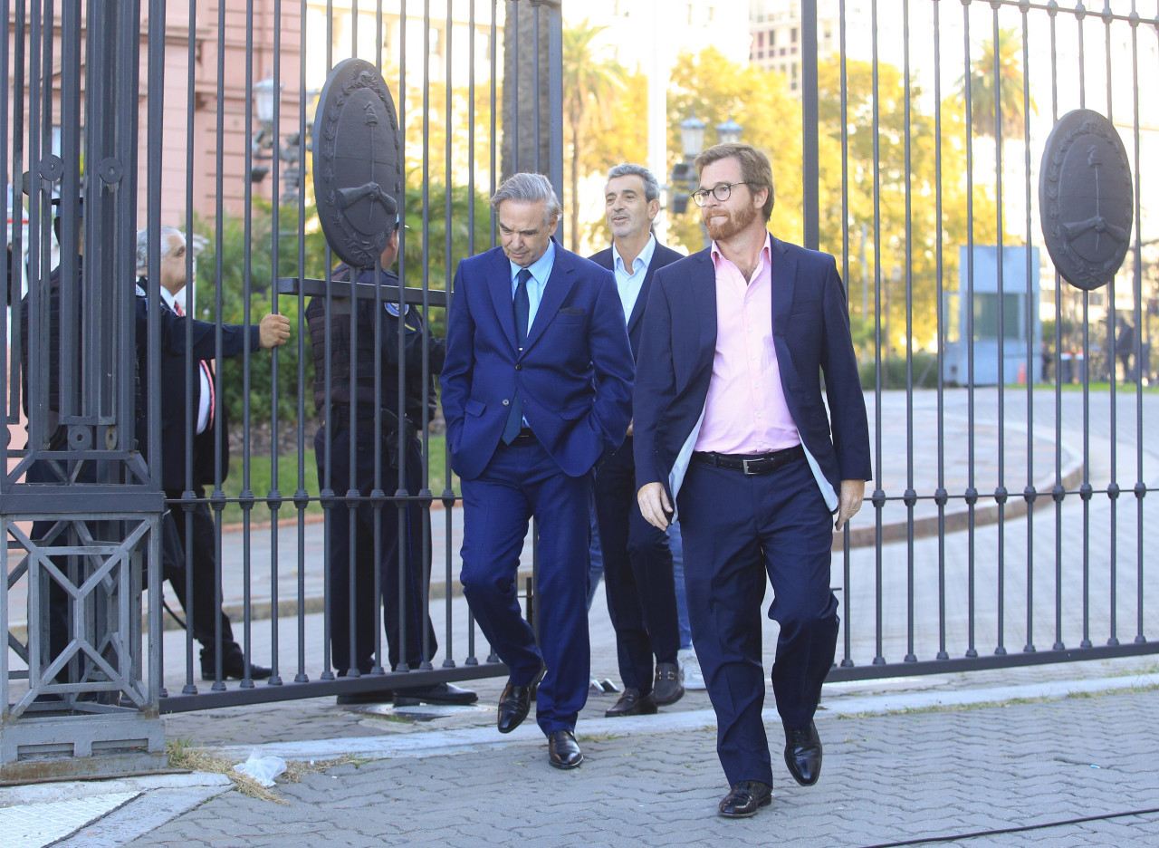 Miguel Ángel Pichetto, Nicolás Massot y Florencio Randazzo. Foto: NA.