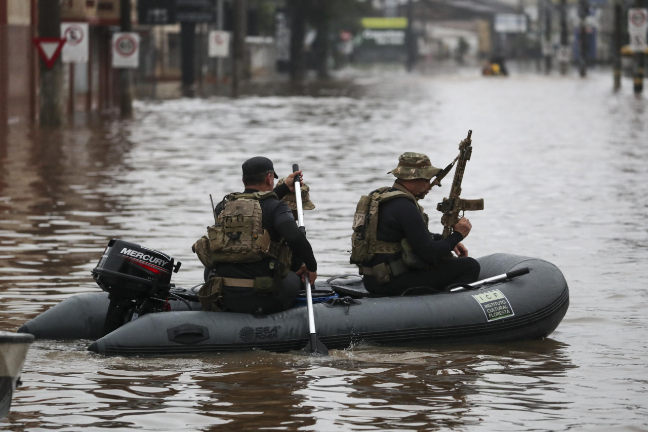 Inundaciones en Brasil. Foto: EFE.