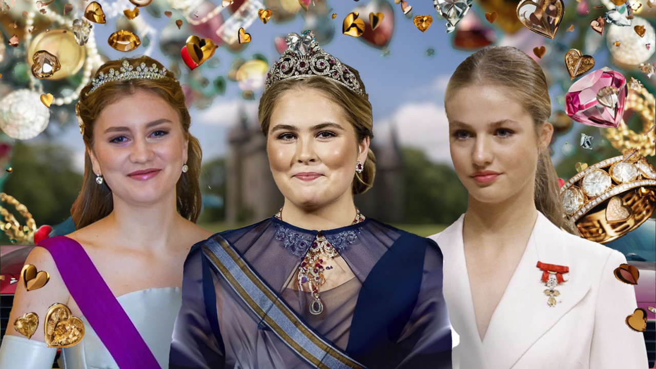 Princesas Elisabeth de Bélgica, Amalia de Países Bajos y Leonor de España.