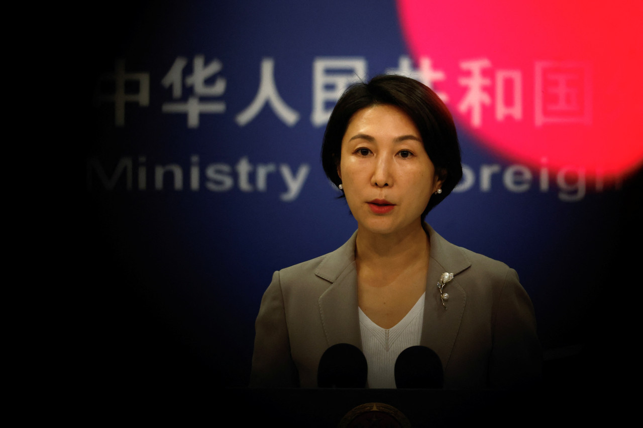 Mao Ning, portavoz del Ministerio de Exteriores de China. Foto: Reuters.