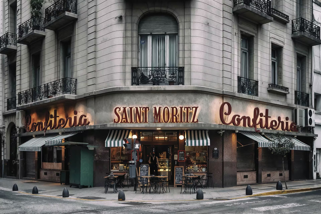 Saint Moritz, la confitería de Retiro a la que iba a merendar Jorge Luis Borges. Fuente: Instagram