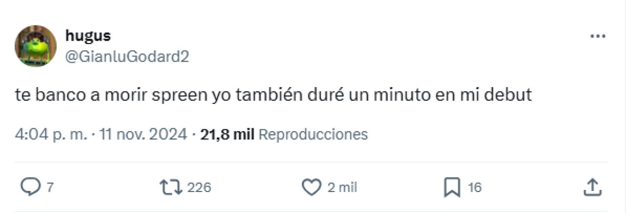 Los mejores memes del partido de Spreen. Foto: captura.